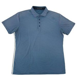 G/Fore Shirt Men's L Teal Black Stripes Short Sleeve Performance Golf‎ Polo